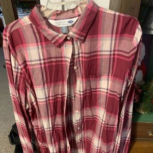 Plus Size Plaid Shirt
